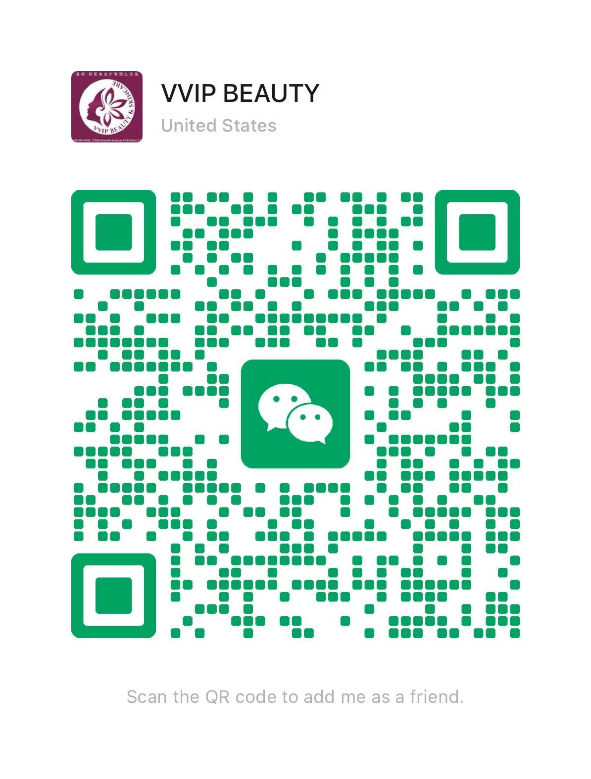 VVIP Beauty WeChat QR code